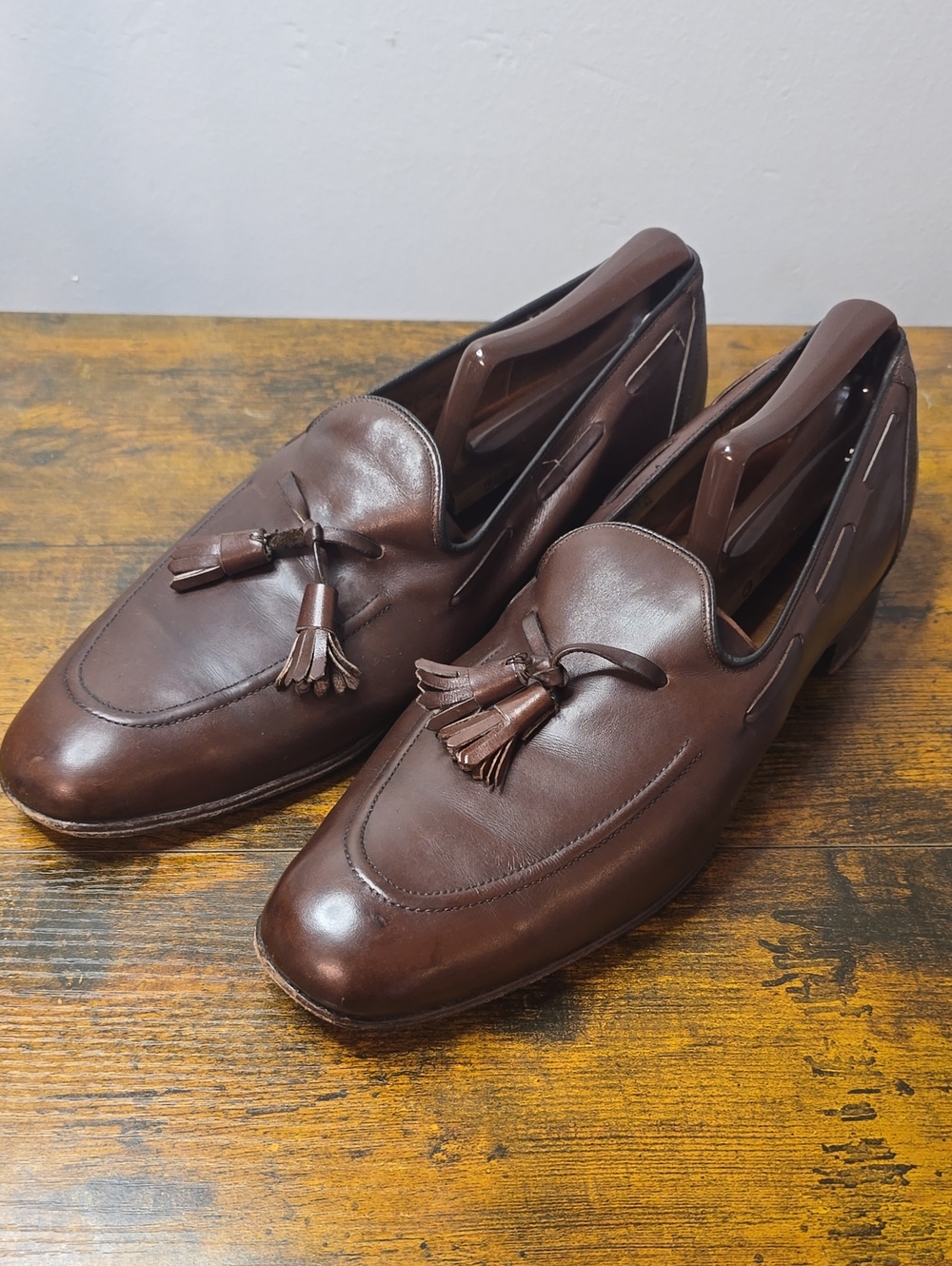 Church's Pre-Prada Keats Tassel Loafers Last 93 UK 7.5D US 8.5 Brown Dress Shoe